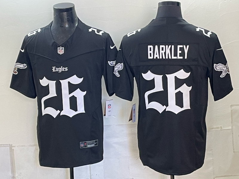 Men 2026 Philadelphia Eagles #26 Barkley black Nike Limited NFL Jersey 102302